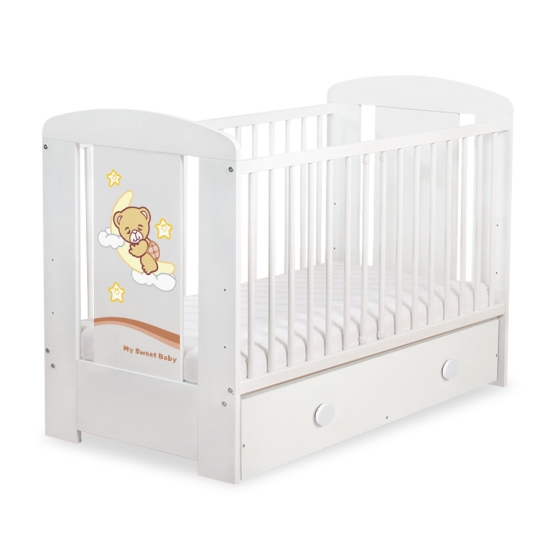 Baby cot bed 120x60cm Good Night with drawer MAXI