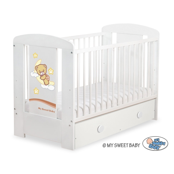 Baby cot bed 120x60cm Good Night with drawer MAXI