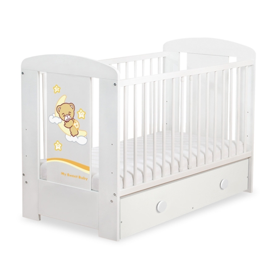 Baby cot bed 120x60cm Good Night with drawer MAXI