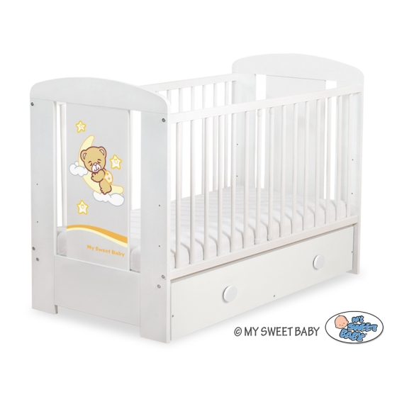 Baby cot bed 120x60cm Good Night with drawer MAXI