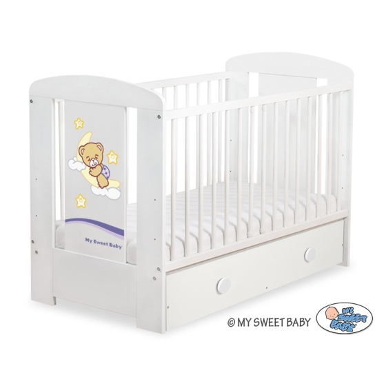 Baby cot bed 120x60cm Good Night with drawer MAXI