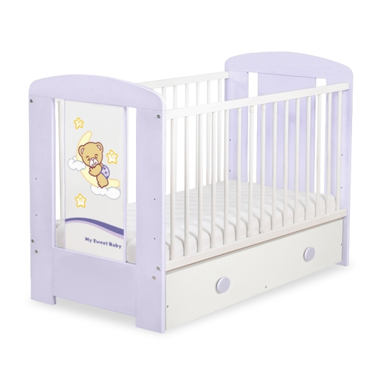 Baby cot bed 120x60cm Good Night with drawer MAXI