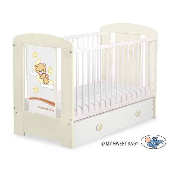 Baby cot bed 120x60cm Good Night with drawer MAXI