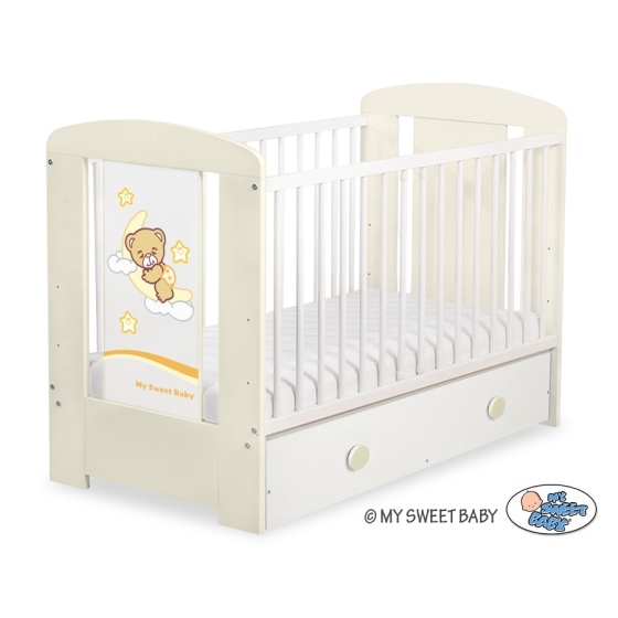 Baby cot bed 120x60cm Good Night with drawer MAXI