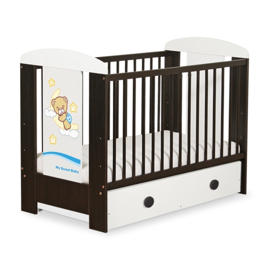 Baby cot bed 120x60cm Good Night with drawer MAXI