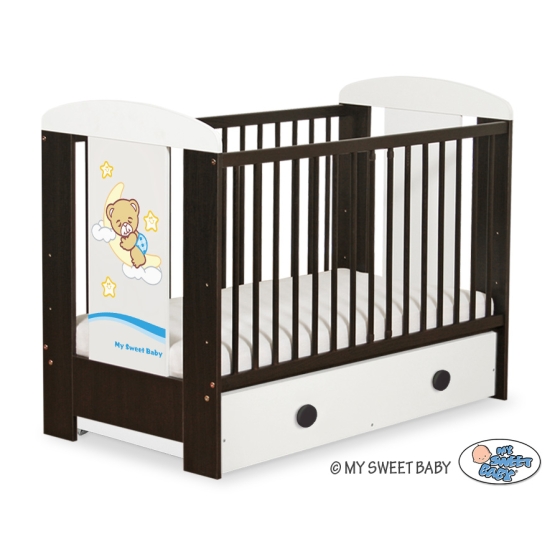Baby cot bed 120x60cm Good Night with drawer MAXI