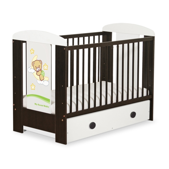 Baby cot bed 120x60cm Good Night with drawer MAXI