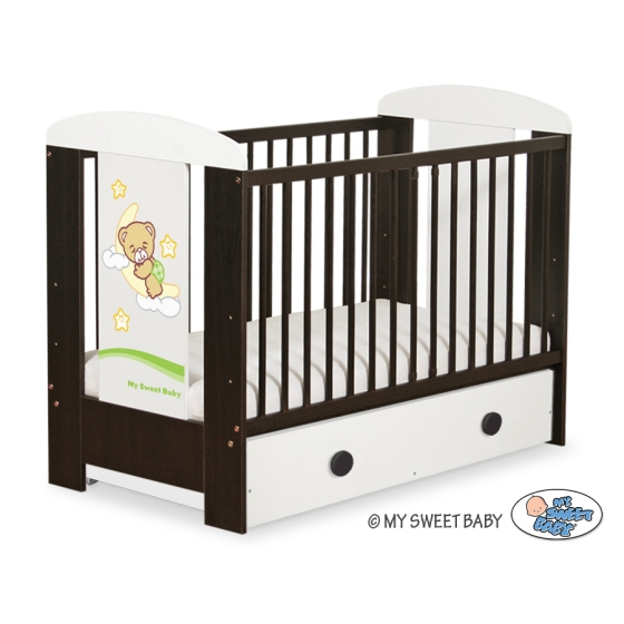 Baby cot bed 120x60cm Good Night with drawer MAXI