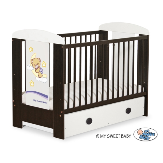 Baby cot bed 120x60cm Good Night with drawer MAXI