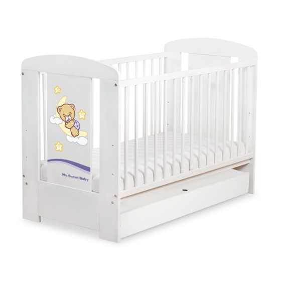 Baby cot bed 120x60cm Good Night with drawer STANDARD