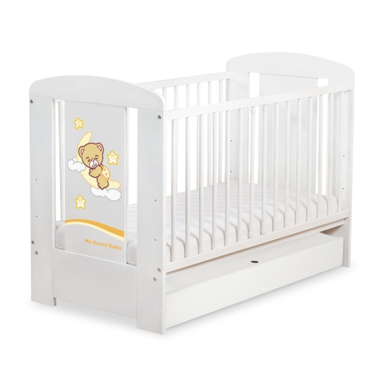 Baby cot bed 120x60cm Good Night with drawer STANDARD