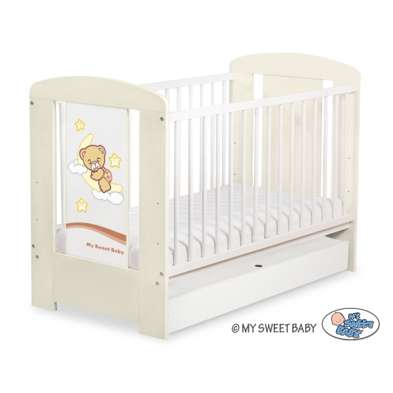 Baby cot bed 120x60cm Good Night with drawer STANDARD