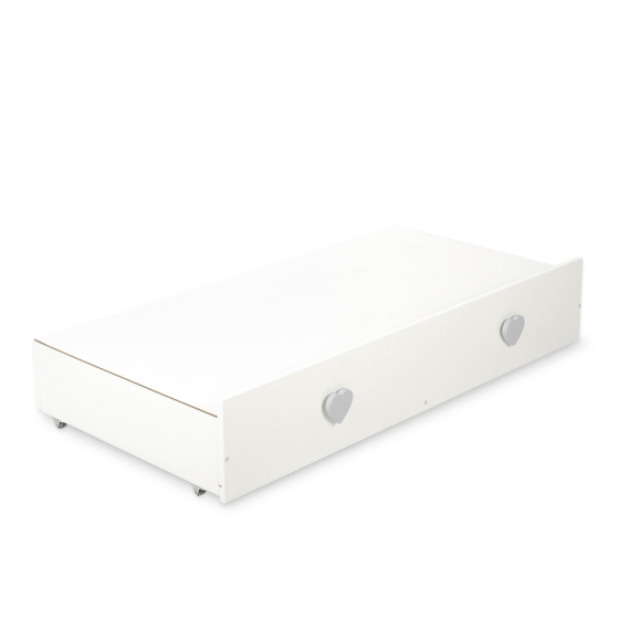 Baby cot bed 120x60cm Lorenzo III white/Gray with drawer MAXI