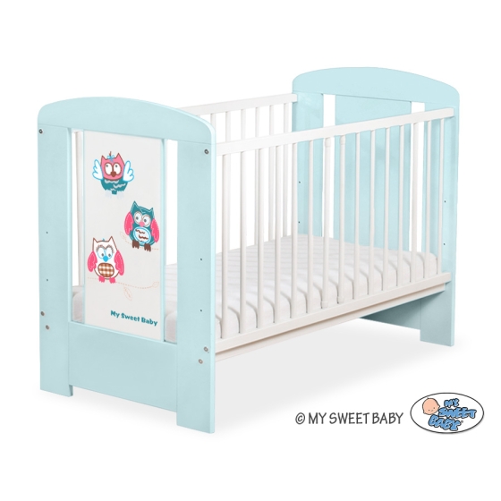 Baby cot bed 120x60cm Owls no. 5017-02-425