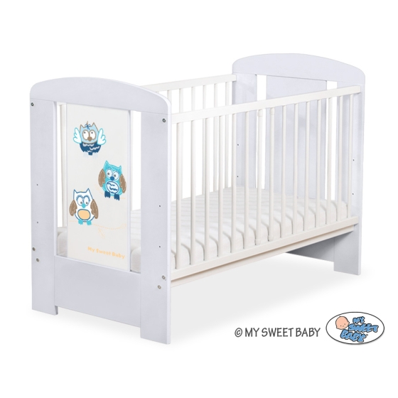Baby cot bed 120x60cm Owls no. 5017-06-427