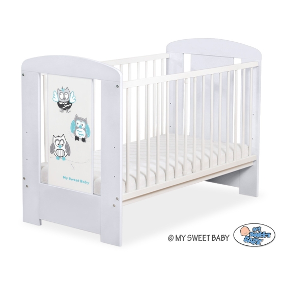 Baby cot bed 120x60cm Owls no. 5017-06-431