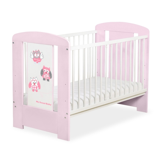 Baby cot bed 120x60cm Owls no. 5017-08-426