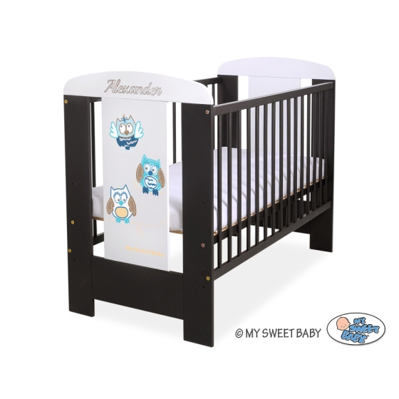 Baby cot bed 120x60cm Owls White - Brown Model: 427