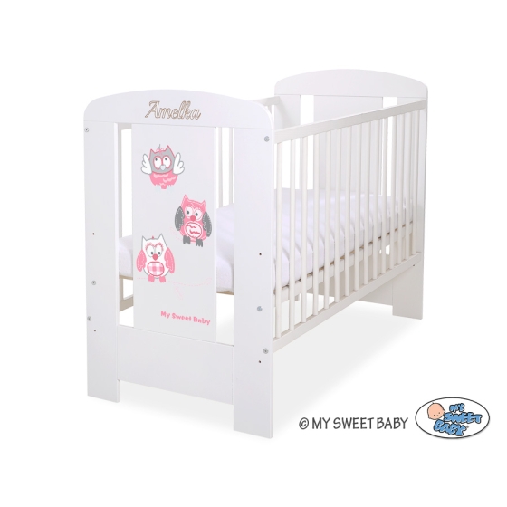 Baby cot bed 120x60cm Owls White Model: 426