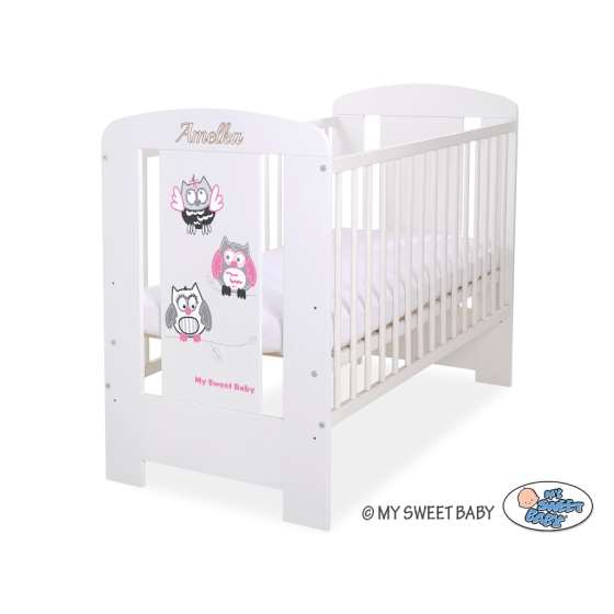 Baby cot bed 120x60cm Owls White Model: 429