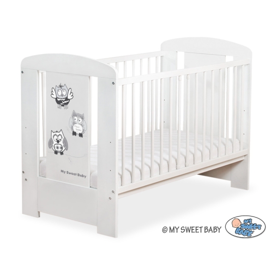 Baby cot bed 120x60cm Owls White Model: 430