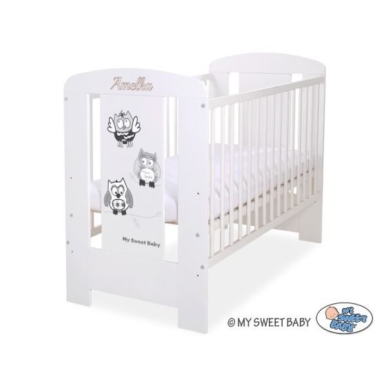 Baby cot bed 120x60cm Owls White Model: 430