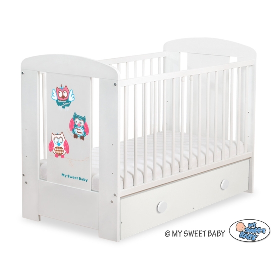 Baby cot bed 120x60cm Owls with drawer MAXI