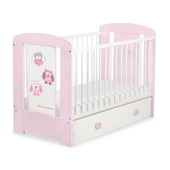 Baby cot bed 120x60cm Owls with drawer MAXI