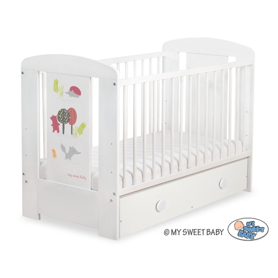 Baby cot bed 120x60cm Secret forest with drawer MAXI
