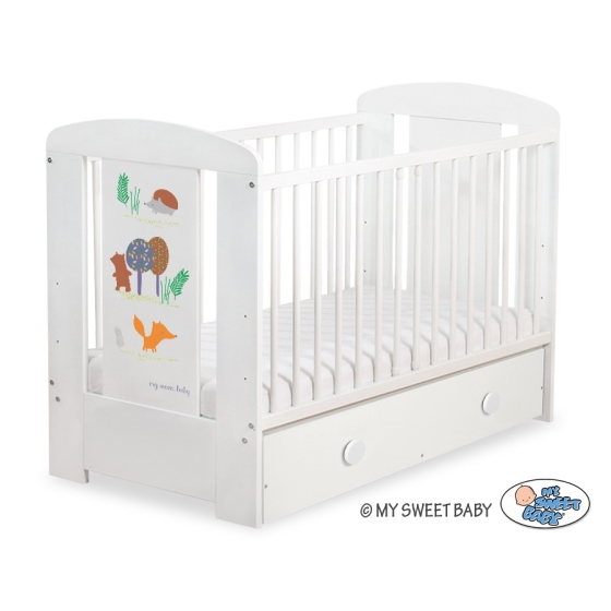 Baby cot bed 120x60cm Secret forest with drawer MAXI