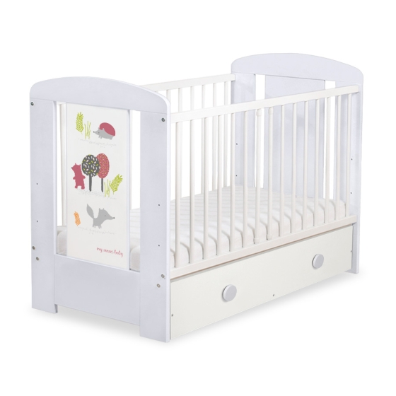 Baby cot bed 120x60cm Secret forest with drawer MAXI