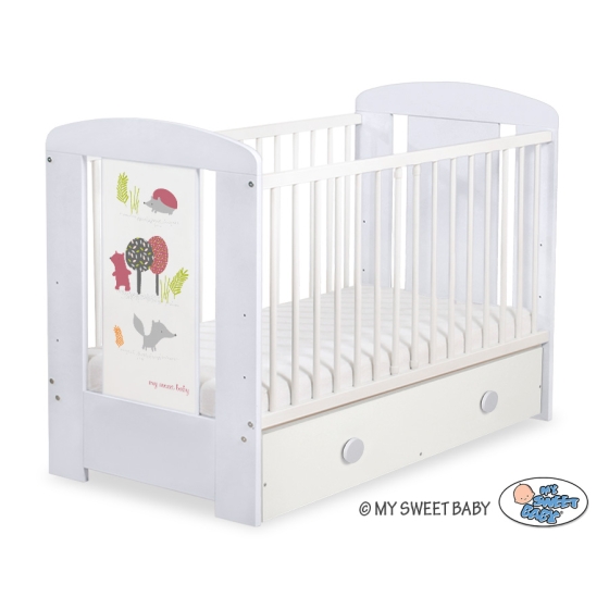 Baby cot bed 120x60cm Secret forest with drawer MAXI