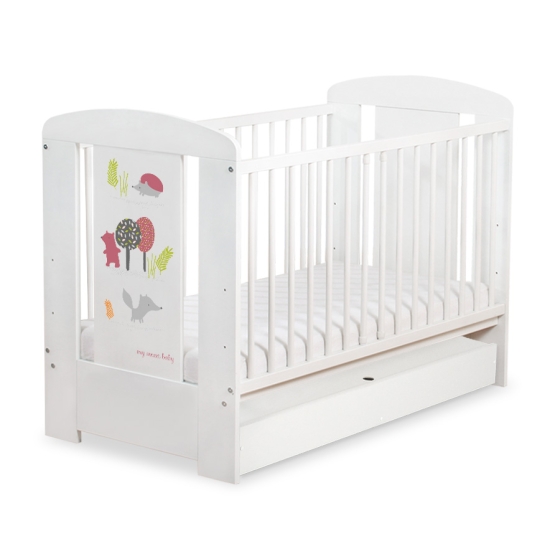 Baby cot bed 120x60cm Secret forest with drawer STANDARD
