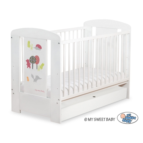 Baby cot bed 120x60cm Secret forest with drawer STANDARD
