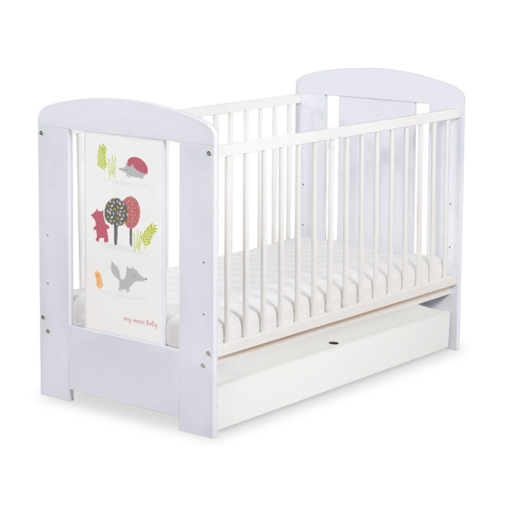 Baby cot bed 120x60cm Secret forest with drawer STANDARD