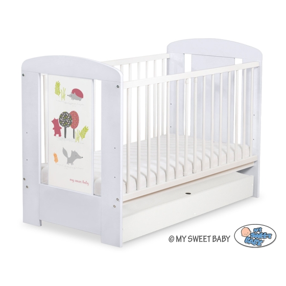 Baby cot bed 120x60cm Secret forest with drawer STANDARD