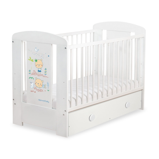 Baby cot bed 120x60cm Sweet bears with drawer MAXI