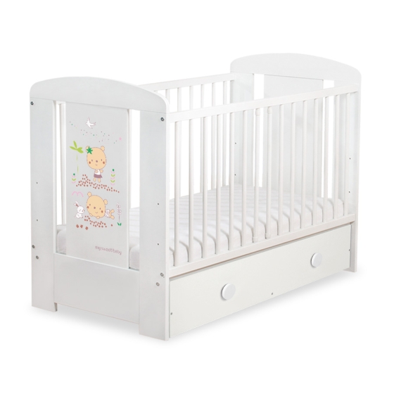 Baby cot bed 120x60cm Sweet bears with drawer MAXI