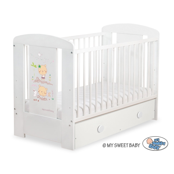 Baby cot bed 120x60cm Sweet bears with drawer MAXI