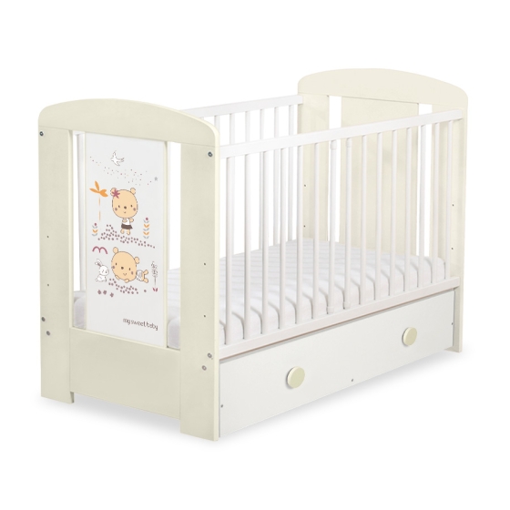 Baby cot bed 120x60cm Sweet bears with drawer MAXI