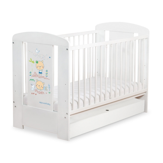 Baby cot bed 120x60cm Sweet bears with drawer STANDARD