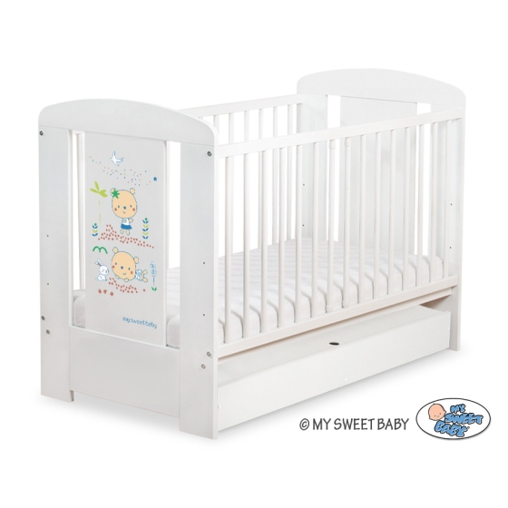 Baby cot bed 120x60cm Sweet bears with drawer STANDARD