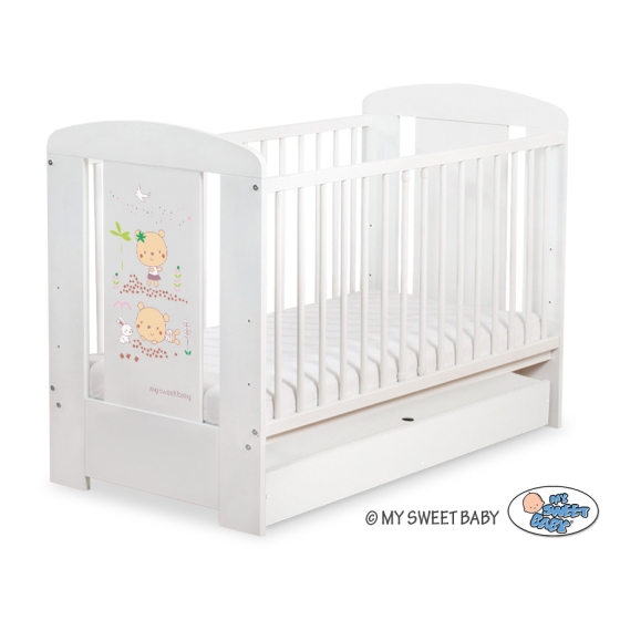 Baby cot bed 120x60cm Sweet bears with drawer STANDARD