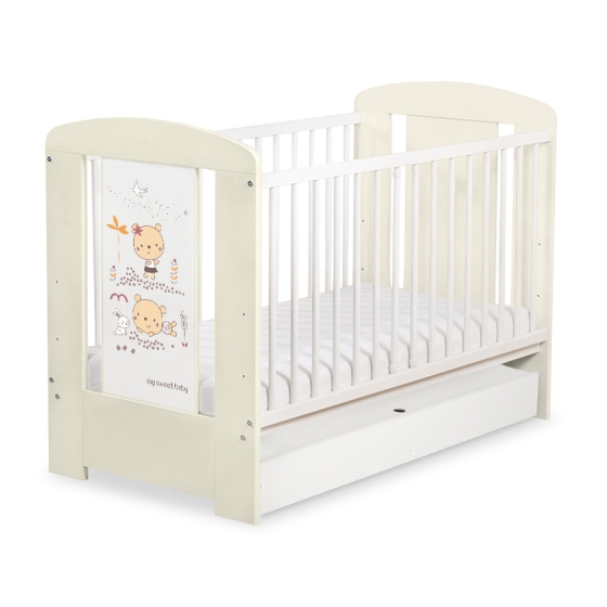 Baby cot bed 120x60cm Sweet bears with drawer STANDARD