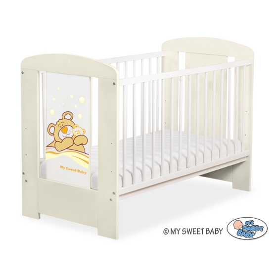Baby cot bed 120x60cm Tedy Bear Barnaba no. 5005-10-804