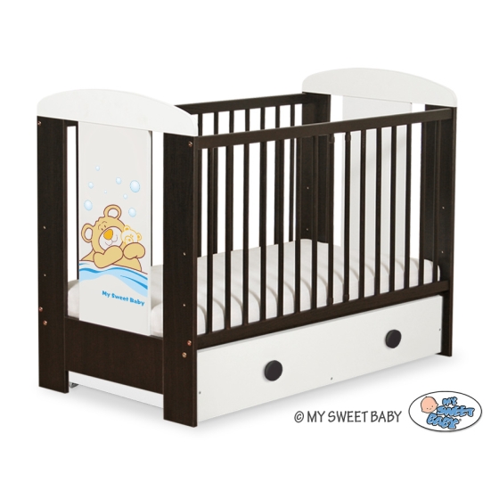 Baby cot bed 120x60cm Tedy Bear Barnaba with drawer MAXI
