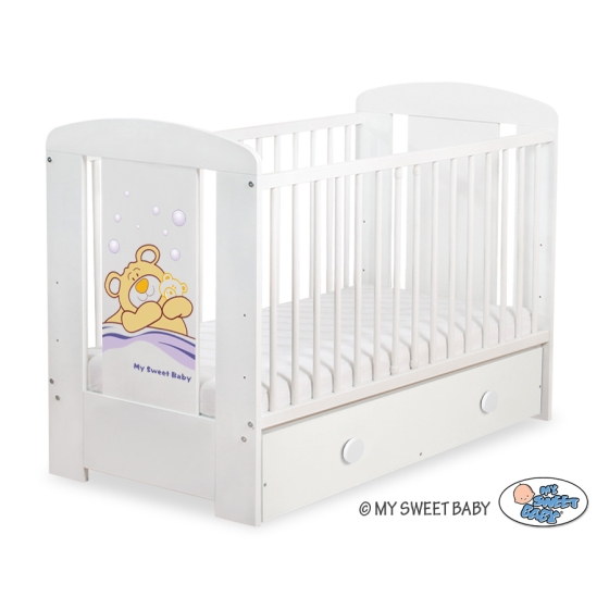 Baby cot bed 120x60cm Tedy Bear Barnaba with drawer MAXI