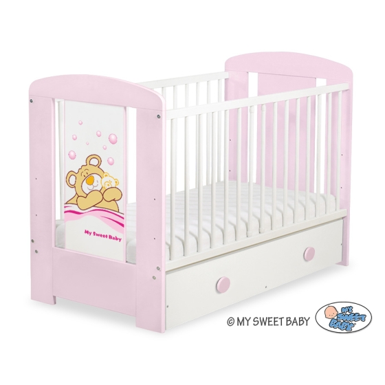 Baby cot bed 120x60cm Tedy Bear Barnaba with drawer MAXI