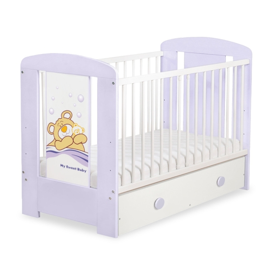 Baby cot bed 120x60cm Tedy Bear Barnaba with drawer MAXI