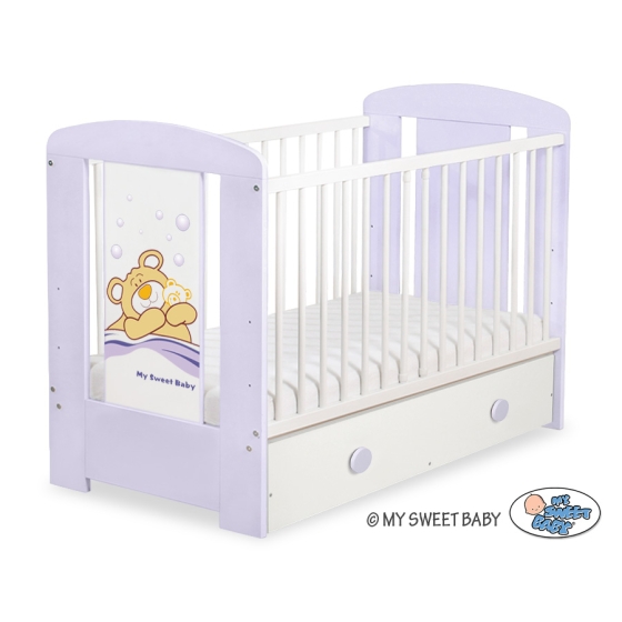 Baby cot bed 120x60cm Tedy Bear Barnaba with drawer MAXI
